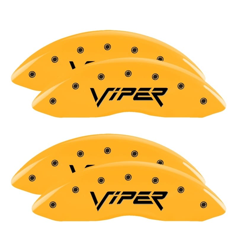 MGP — MGP 4 Caliper Covers Engraved Front & Rear Gen 2/Viper Yellow Finish Black Ch
Caliper Covers