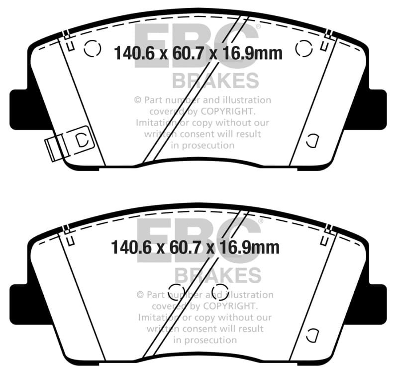 EBC — EBC 2019+ Genesis G70 2.0T Redstuff Front Brake Pads
Disc Brake Pad