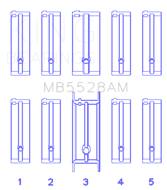 King Engine Bearings — King Engine Bearings Mazda 626 F8/(Size +0.50mm) Main Bearing Set
Engine Bearing