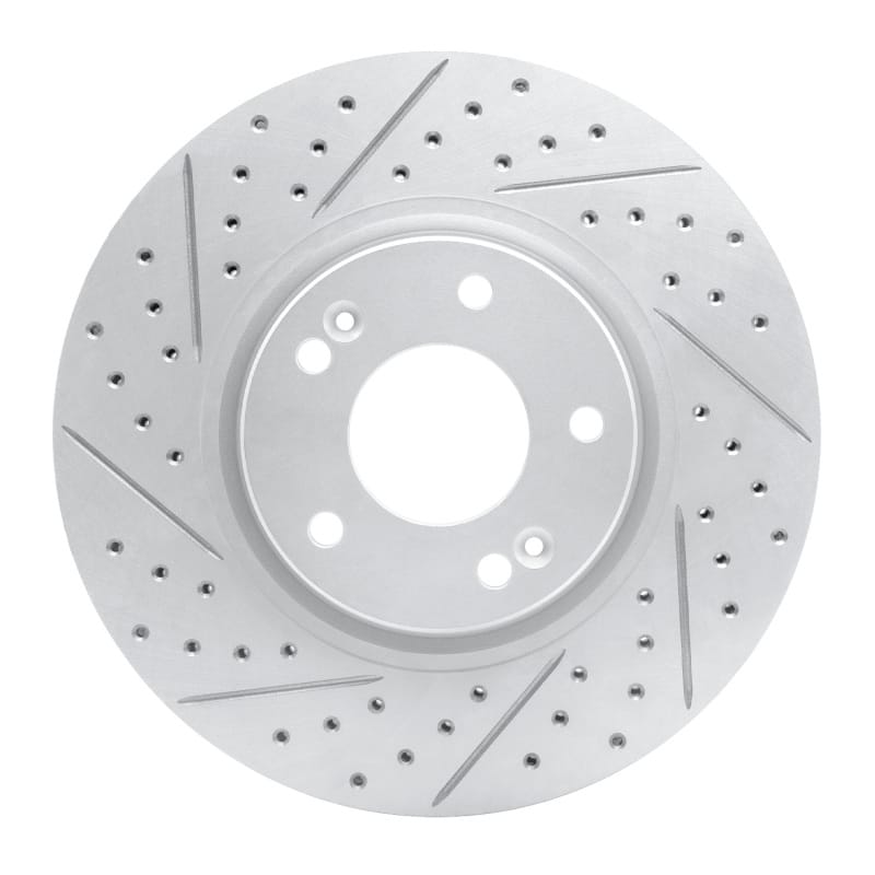 R1 Concepts — R1 04-11 Hyundai Xg350 Front Left Drilled & Slotted Geo-Carbon Rotor