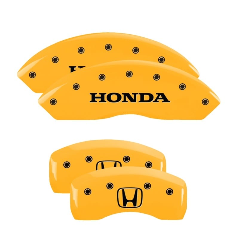 MGP — MGP 4 Caliper Covers Engraved Front Honda Rear H Logo Yellow Finish Black Char 2010 Honda Crosstour
Caliper Covers