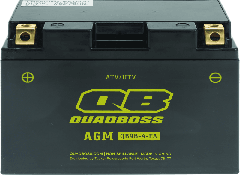 QuadBoss — Maintenance-Free AGM Battery, HT9B-4-FA-QB, 9Ah, 12V