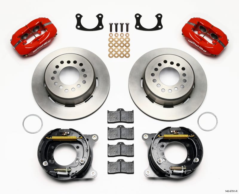 Wilwood — Wilwood Forged Dynalite P/S Park Brake Kit Red New Big Ford 2.50in Offset Front Caliper Mount
BRAKE KIT