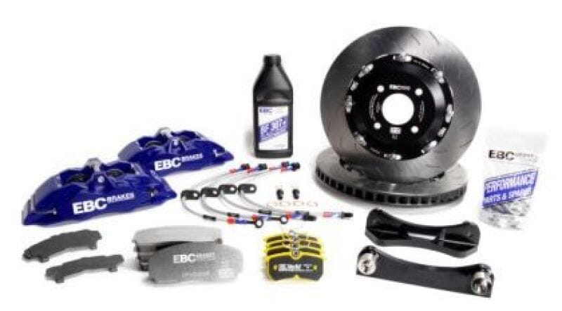 EBC — EBC Racing 98-06 Audi TT Quattro 8N 1.8T Blue Apollo-4 Calipers 330mm Rotors Front Big Brake Kit