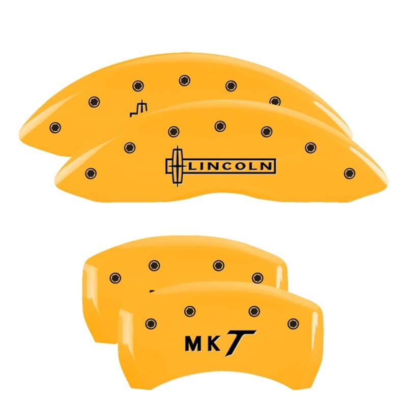 MGP — MGP 4 Caliper Covers Engraved Front Lincoln Engraved Rear MKT Yellow finish black ch
Caliper Covers