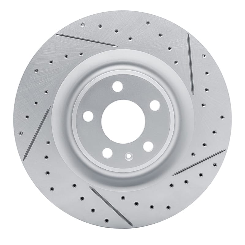 R1 Concepts — R1 17-26 Audi S8 Rear Right Drilled & Slotted Geo-Carbon Rotor