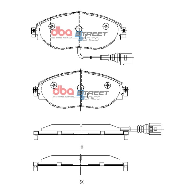 DBA — DBA 16-21 Volkswagen Golf (Mk VII) Street Series Front Brake Pads
Brake Pad