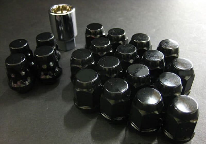 Project Kics — Project Kics 16 LUGS + 4 LOCKS Black Bullock And Nut Set - 12X1.25