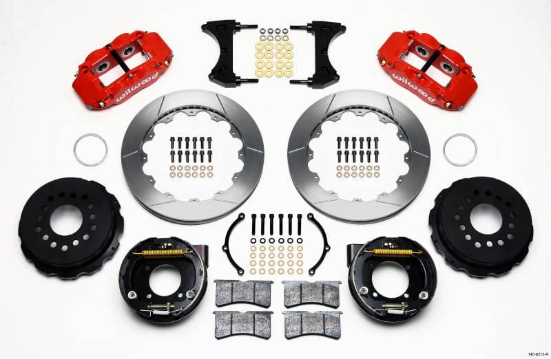 Wilwood — Wilwood Narrow Superlite 4R Rear P-Brk Kit 12.88in Red Chevy 12 Bolt w/ C-Clips
BRAKE KIT