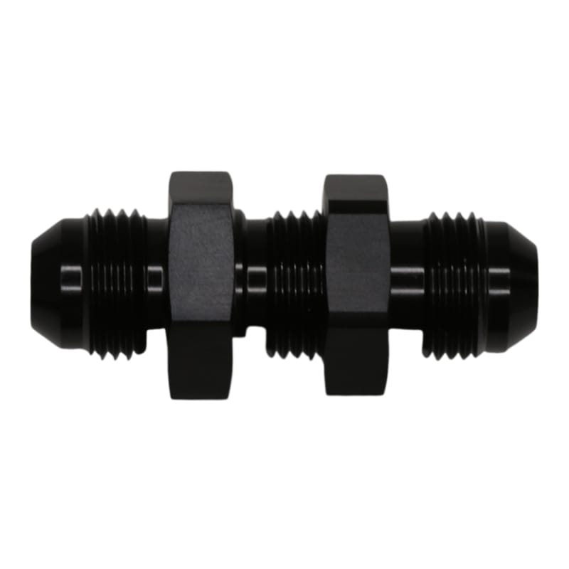 DeatschWerks — DeatschWerks 8AN Male Flare to 8AN Male Flare Bulkhead Adapter (Incl Nut) - Anodized Matte Black
Lines & Fittings