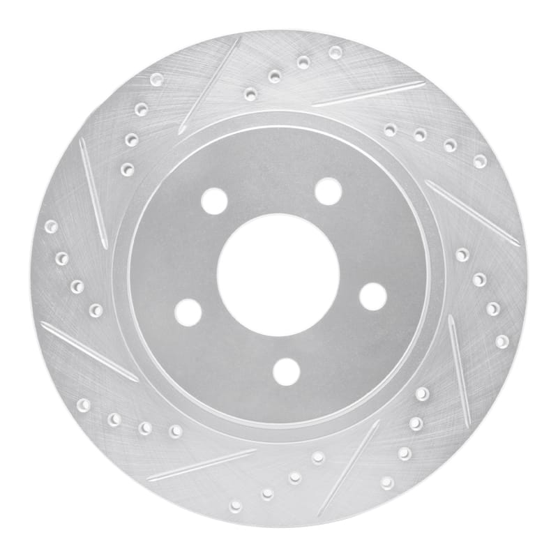 R1 Concepts — R1 05-14 Ford Mustang Rear Left Drilled & Slotted Silver Brake Rotor
R1 Brake Rotor Drill