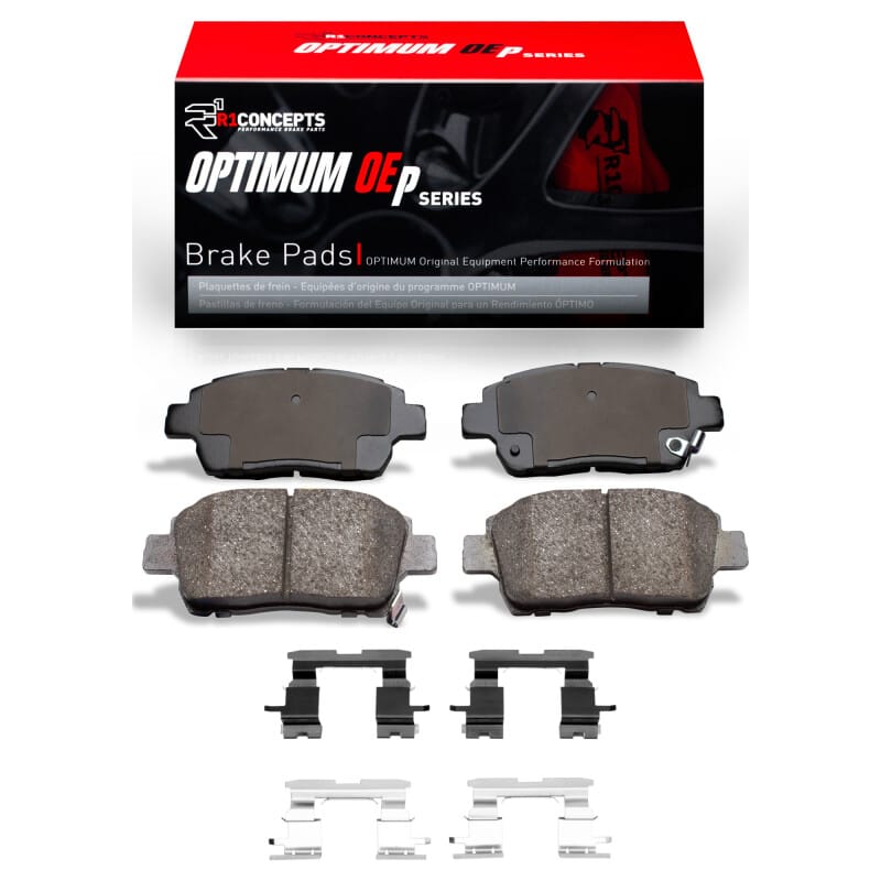 R1 Concepts — R1 04-09 Toyota Prius Front Optimum OE Brake Pads and Hardware Kit