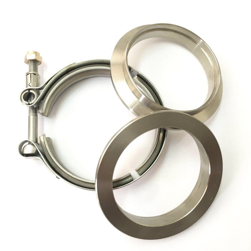 Ticon — Ticon Industries 2.5in Titanium V-Band Clamp Assembly (2 Flanges/1 Clamp)