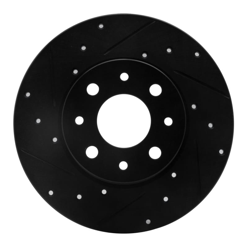 R1 Concepts — R1 13-19 Fiat 500E Rear Left Drilled & Slotted Black Brake Rotor
R1 Brake Rotor Drill