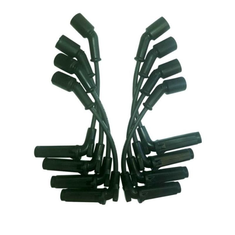 Moroso — Moroso GM LS 9.75in Wire Unsleeved Coil On Plug 90 Deg Boots Ultra Spark Plug Wire Set - Black