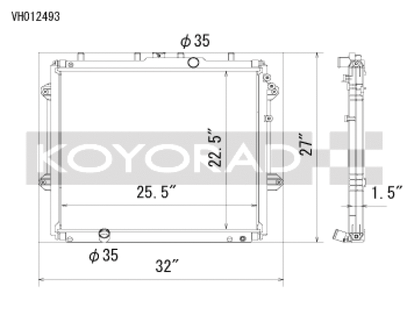 Koyo — Koyorad 10-20 Toyota 4Runner 4.0L V6 (5th Gen) Aluminum Radiator - Off-Road Use Only
Racing Radiator