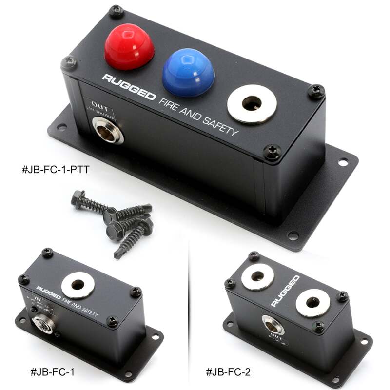 Rugged Radios — Rugged Radios Jack Box Headset Stations for RRP800 Fire & Safety Intercoms w/ Dual PTT