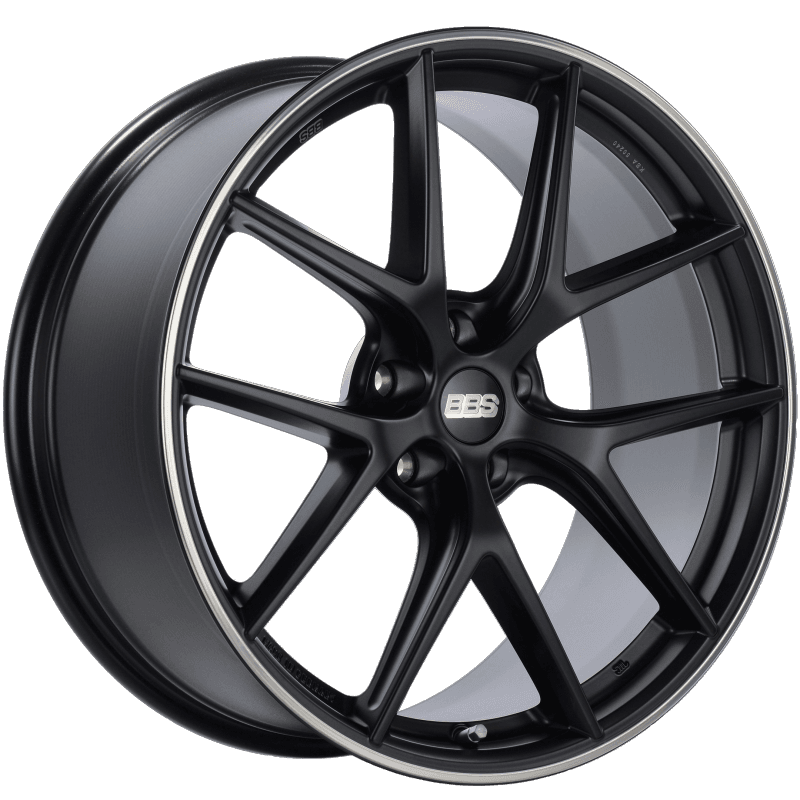 BBS — BBS CI-R 20x9 5x120 ET25 Satin Black Polished Rim Protector Wheel -82mm PFS/Clip Required