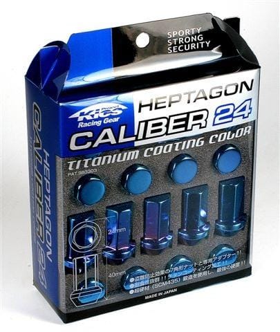 Project Kics — Project Kics 12X1.50 Titanium Blue Caliber Lug Nut