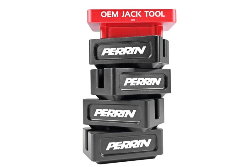 Perrin Performance — PERRIN 93-25 Subaru WRX/STI/Impreza/OBXT/LGT & 13-26 BRZ/GR86/Crosstrek Jack Pad Set (5pc) - Black
