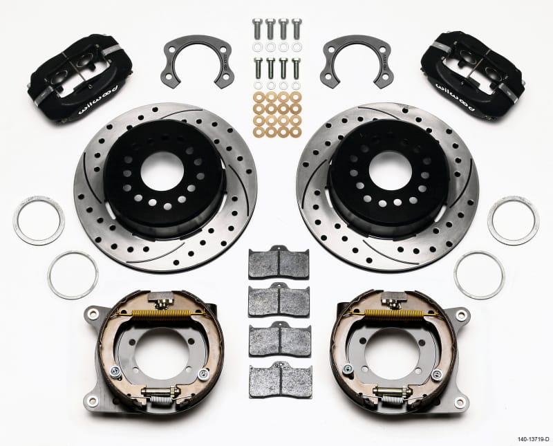 Wilwood — Wilwood Forged Dynalite P/S Park Brake Kit Drilled Ford 8.8 Special w/2.50in Offset-5 Lug
BRAKE KIT