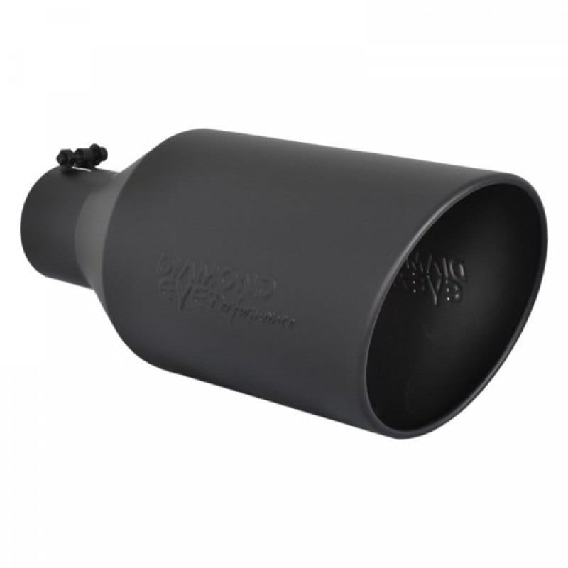 Diamond Eye Performance — Diamond Eye TIP 5in-7inX18in BOLT-ON ROLLED ANGLE 15 ANGLE CUT DIAMOND EYE BLACK POWDER COATED