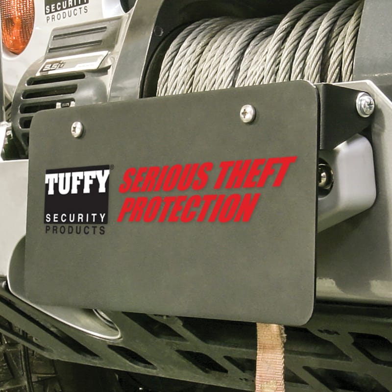 Tuffy Products — Tuffy Flipup License Plate Holder- Winch W/Hawse- Blk
License Plate Holder