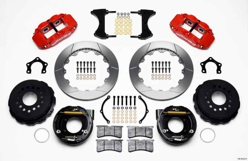 Wilwood — Wilwood Narrow Superlite 4R Rear P-Brk Kit 12.88in Red Mopar/Dana 2.36in Off w/Snap Ring Bearing
BRAKE KIT