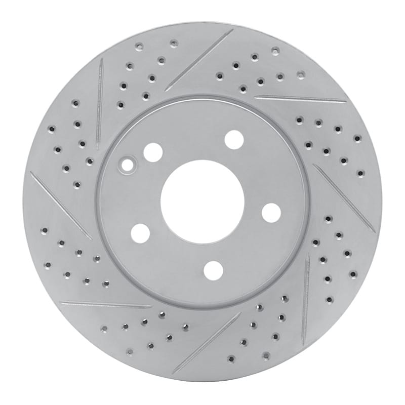 R1 Concepts — R1 03-09 Mercedes-Benz E320 Front Left Drilled & Slotted Geo-Carbon Rotor