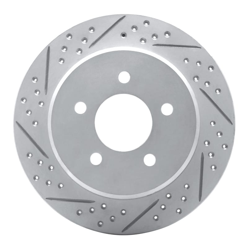 R1 Concepts — R1 97-07 Chrysler Town & Country Rear Left Drilled & Slotted Geo-Carbon Rotor
