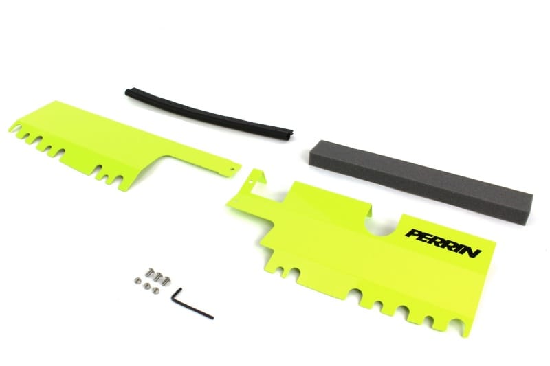 Perrin Performance — PERRIN 15-21 Subaru WRX/STI Radiator Shroud (With OEM Intake Scoop) - Neon Yellow