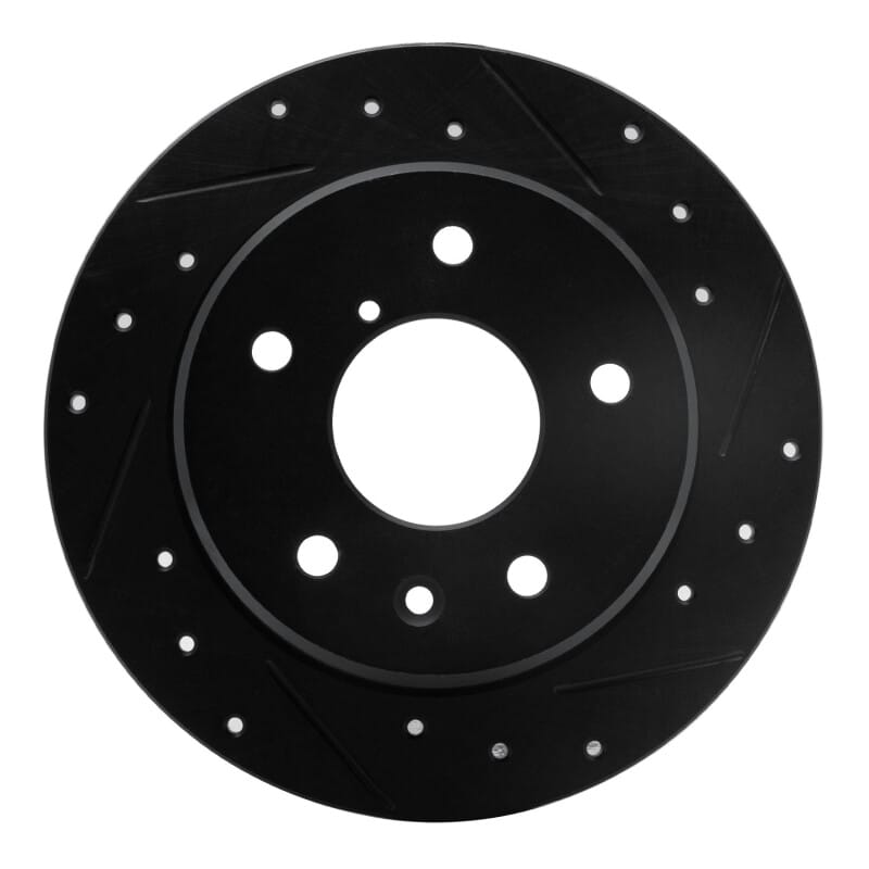 R1 Concepts — R1 89-91 Mazda RX-7 Rear Right Drilled & Slotted Black Brake Rotor
R1 Brake Rotor Drill