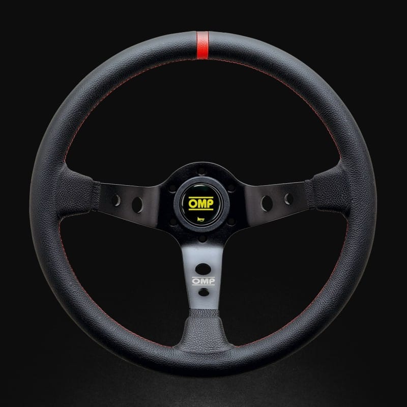 OMP — OMP Corsica Racing Steering Wheels 350mm - Black/Red