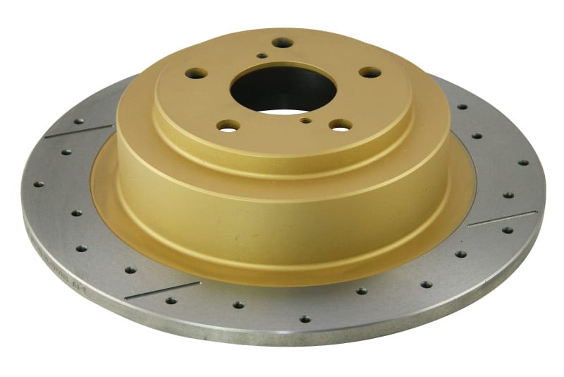 DBA — DBA 03-06 Subaru Baja Rear Street Series Drilled & Slotted Rotor w/Gold Hat
X Street Series
Brake Rotor