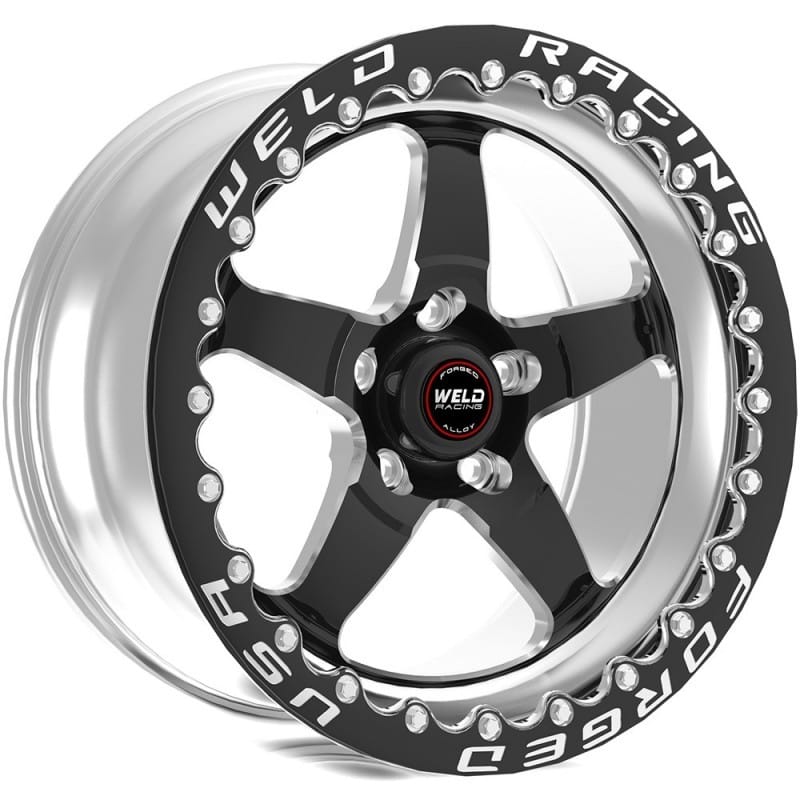 Weld — Weld S71 15x10 / 5X115 Conical Lug 6.5BS Black 3.18 ID Medium Pad SBL MT Black