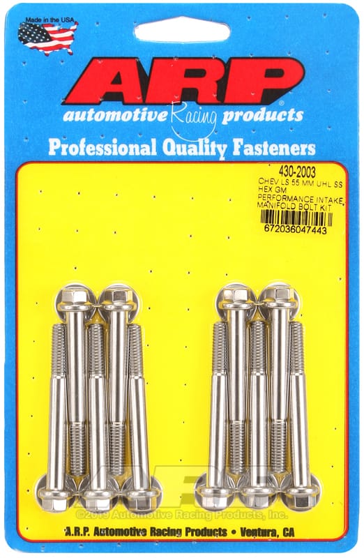 ARP — ARP Chevy LS 55mm UHL hex GM Performance intake manifold bolt kit