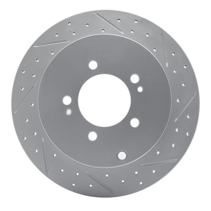 R1 Concepts — R1 07-15 Mitsubishi Lancer Rear Right Drilled & Slotted Geo-Carbon Rotor