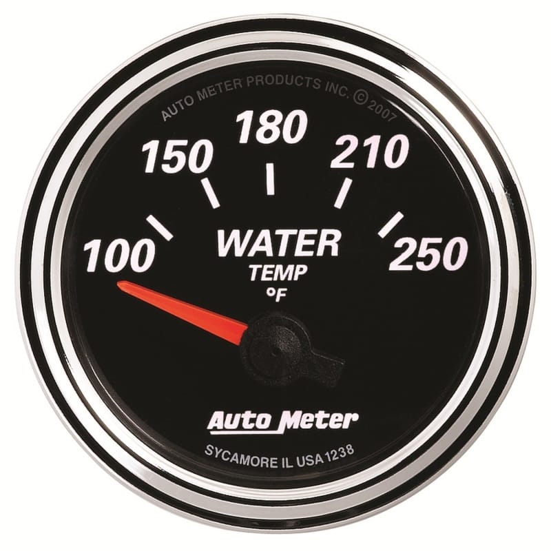 AutoMeter — Autometer Designer Black II 52mm 250 Deg F Water Temp Gauge
GA 2" WTMP ELEC DBII