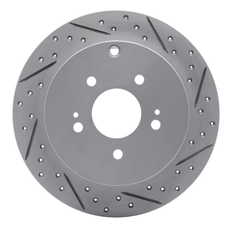 R1 Concepts — R1 04-11 Mitsubishi Endeavor Rear Right Drilled & Slotted Geo-Carbon Rotor