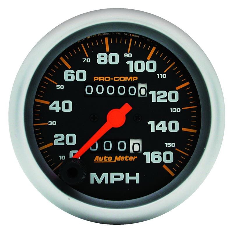 AutoMeter — GAUGE, SPEEDOMETER, 3 3/8", 160MPH, MECHANICAL, PRO-COMP