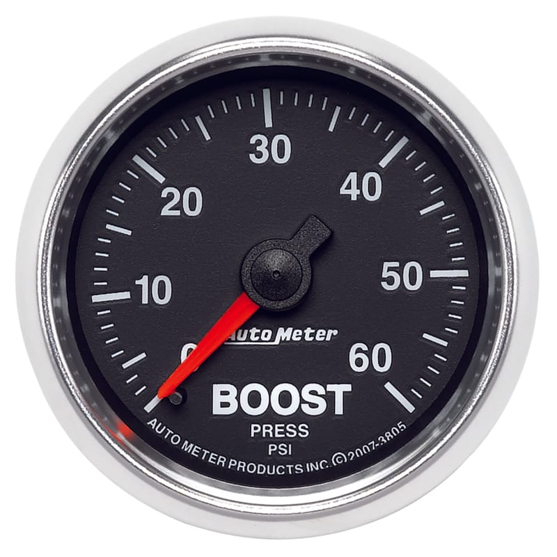 AutoMeter — Autometer GS 52mm 0-60 psi Mechanical Boost Gauge
2-1/16" BOOST, 0-60