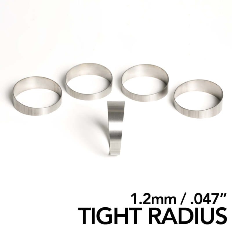 Ticon — Ticon Industries 2.13in Diameter 1.25D Tight Radius 1.2mm/.047in Titanium Pie Cut - 5pk