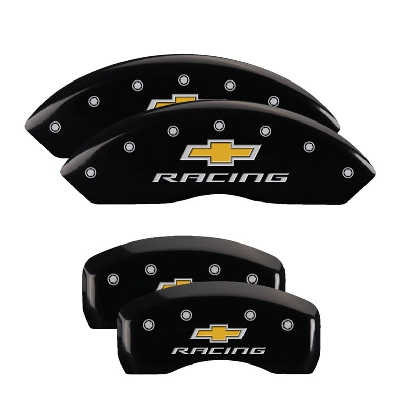 MGP — MGP 4 Caliper Covers Engraved Front & Rear Chevy racing Black finish silver ch
Caliper Covers