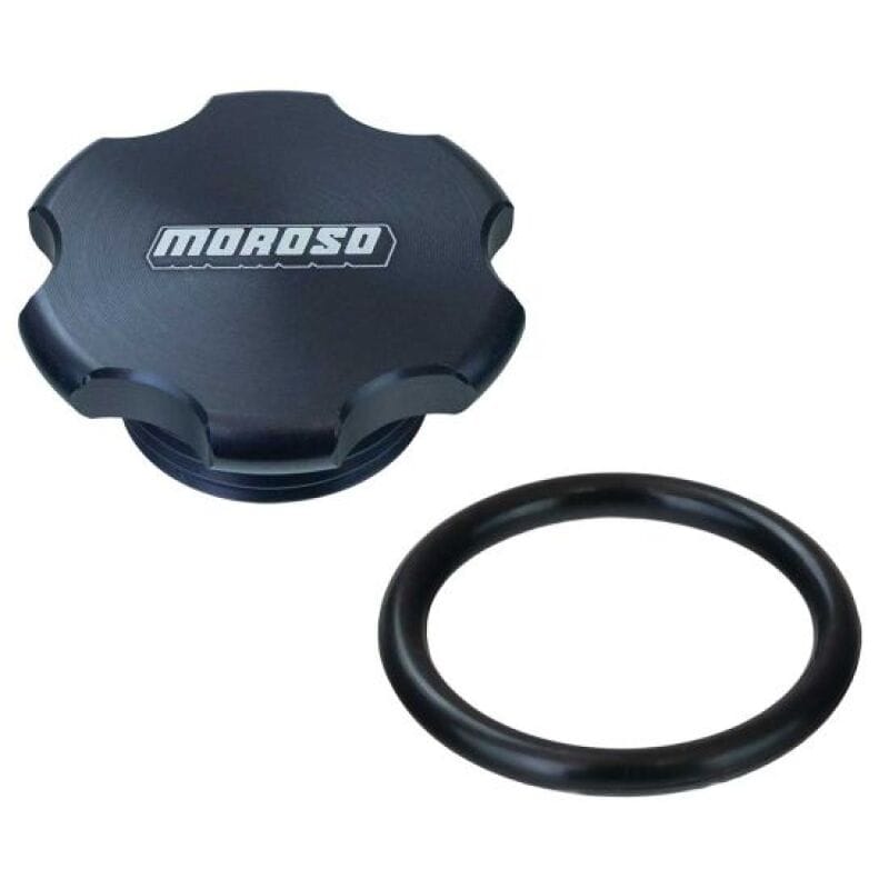 Moroso — Moroso 1 1/4in-12 Thread Aluminum Filler Cap Kit - Black Anodized