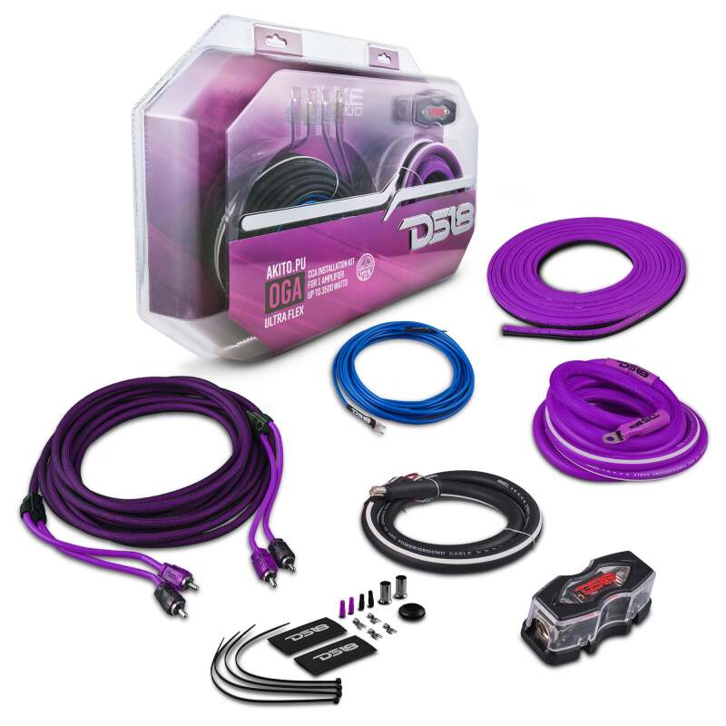 DS18 — DS18 0-GA Amplifier Install Kit Advance- Purple