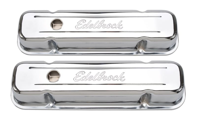 Edelbrock — Edelbrock Valve Cover Signature Series Pontiac 1962-1979 301-455 CI V8 Tall Chrome
CHROME/PRO-FLO