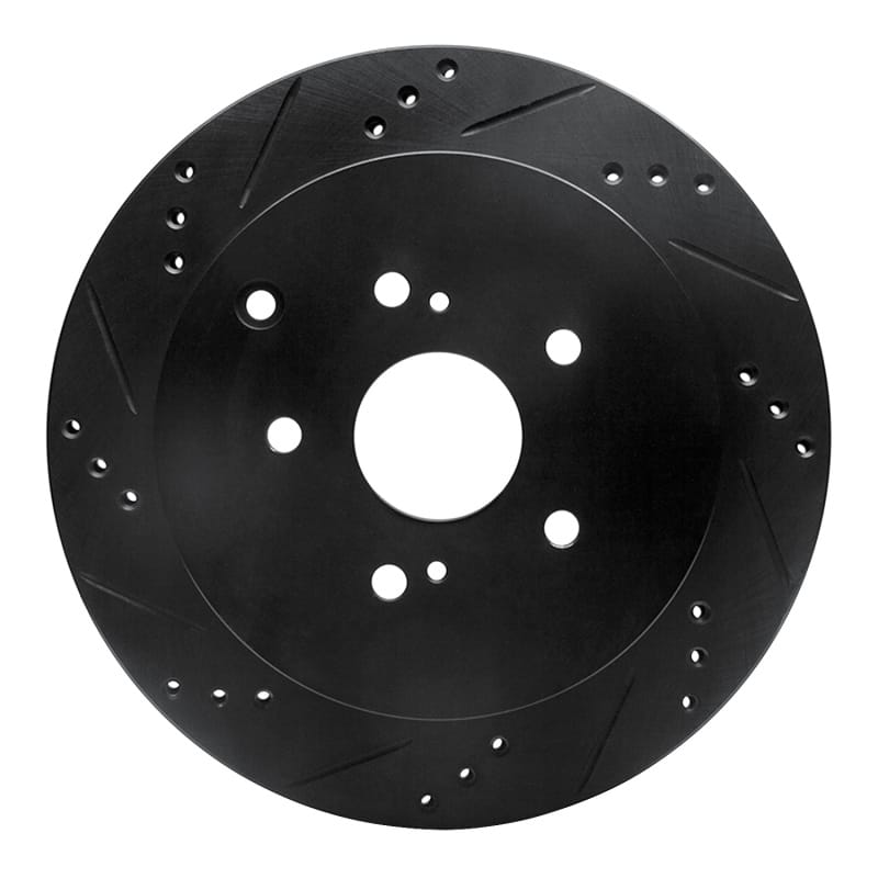 R1 Concepts — R1 09-17 Suzuki Grand Vitara Rear Left Drilled & Slotted Black Brake Rotor
R1 Brake Rotor Drill