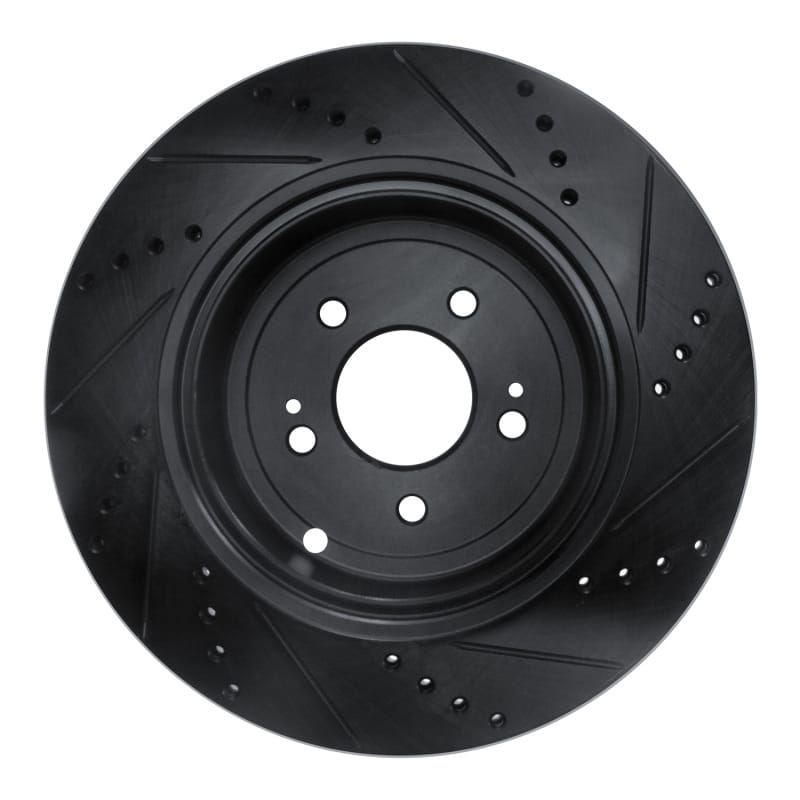 R1 Concepts — R1 18-25 Genesis G70 Rear Left Drilled & Slotted Black Brake Rotor
R1 Brake Rotor Drill
