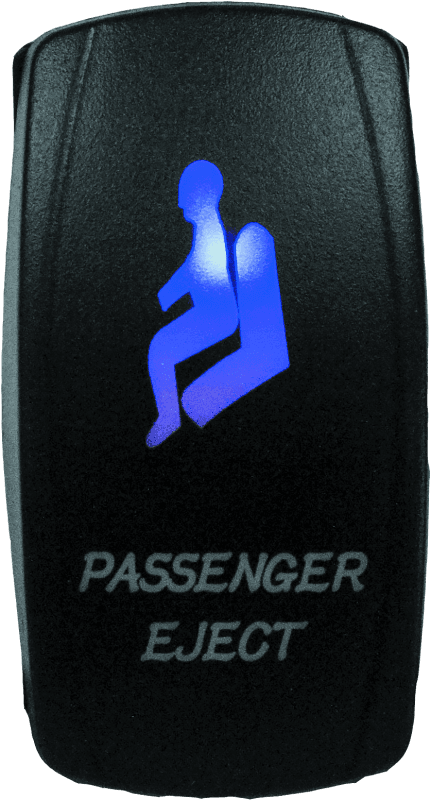 DragonFire Racing — Dual LED Switch, Laser-Etched, Passenger Eject On/Off, Blue
