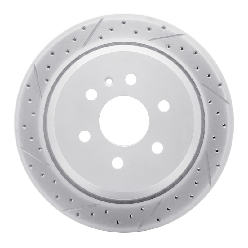 R1 Concepts — R1 15-20 Chevrolet Colorado Rear Left Drilled & Slotted Geo-Carbon Rotor